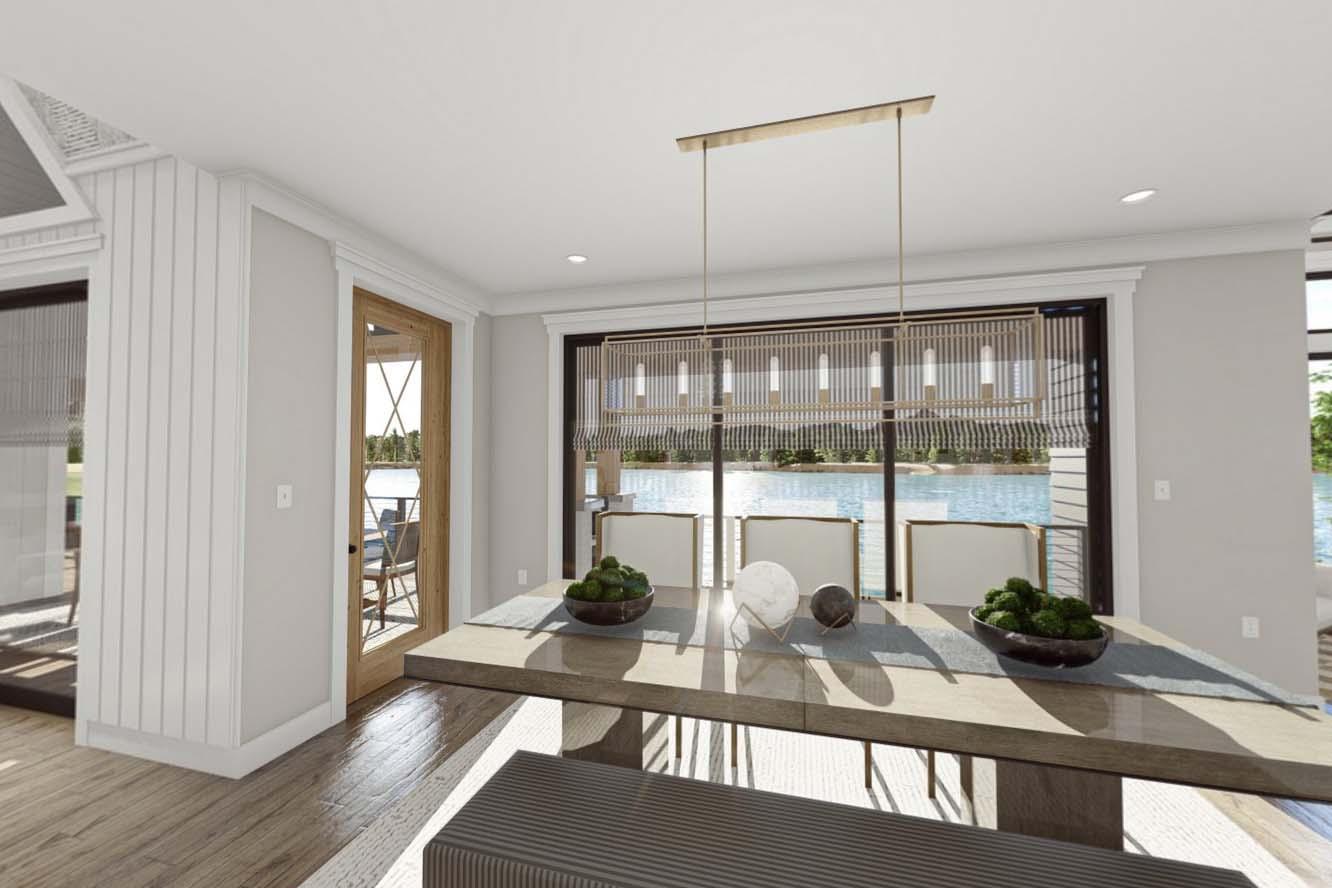 Plan 623063DJ: Contemporary Lake House Plan with Vaulted Great Room and Covered Deck - Virtual Tour Cover Image - Contemporary, Country, Modern Farmhouse, New American, Transitional
