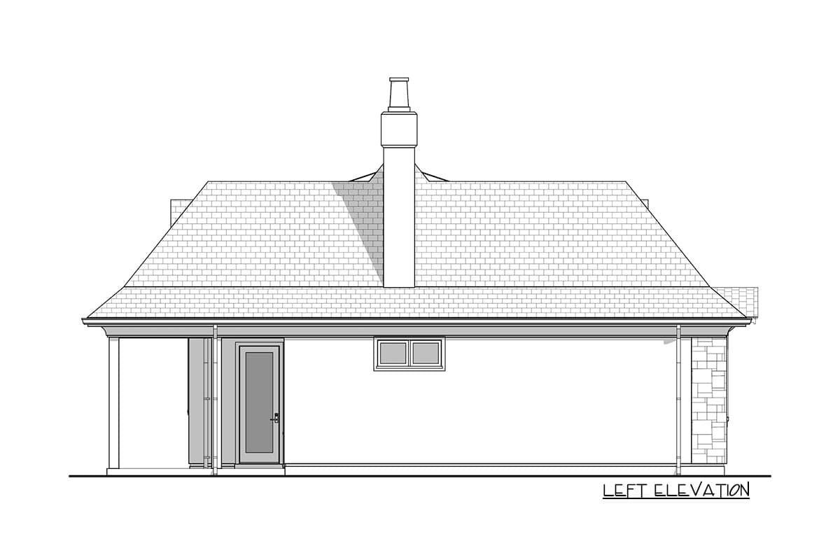 Plan 677002NWL: One Bed European Cottage or Guest House - Image #6 - Cottage, European, French Country