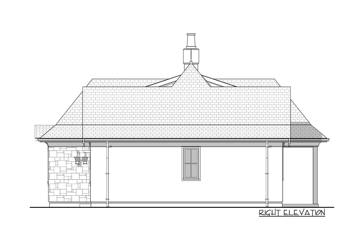 Plan 677002NWL: One Bed European Cottage or Guest House - Image #8 - Cottage, European, French Country