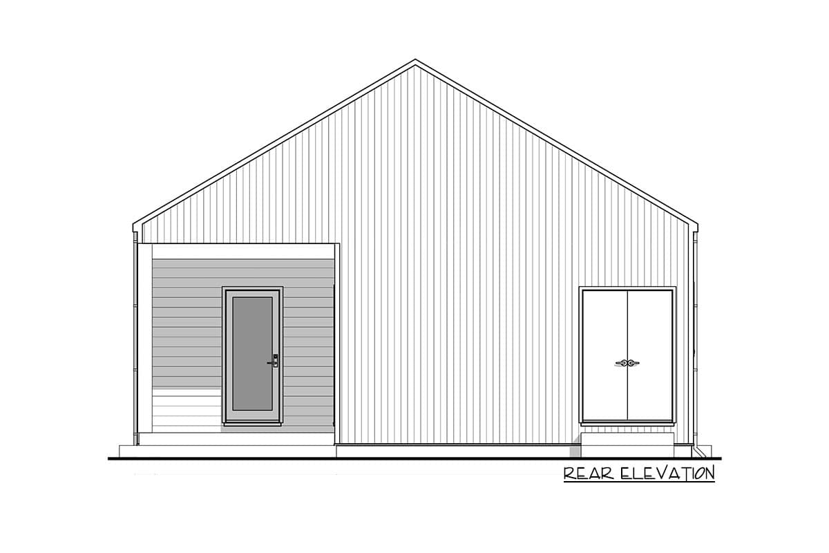 Plan 677004NWL: Deceptively Simple Contemporary Small Home Plan - Image #4 - Contemporary, Cottage, Northwest, Vacation