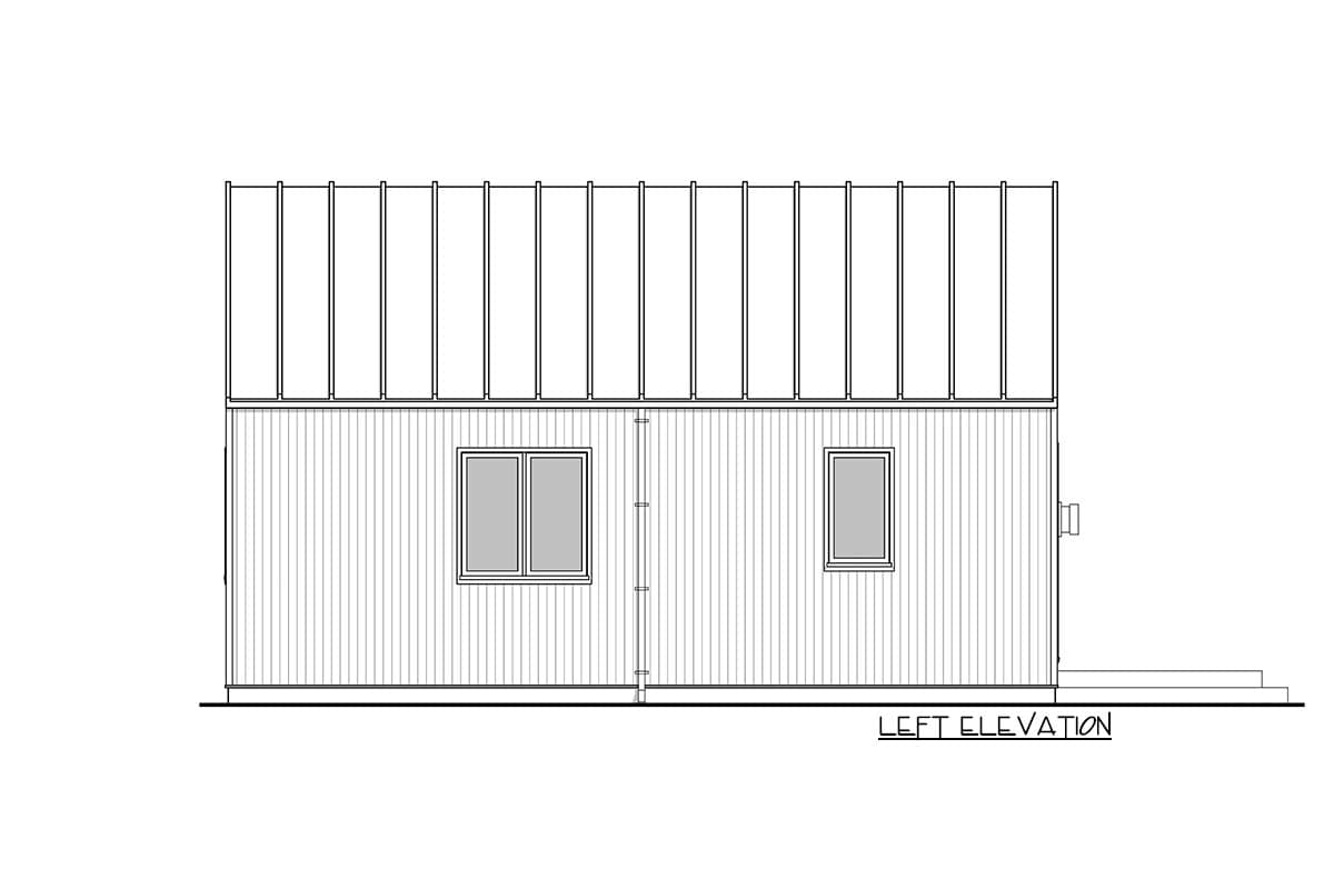 Plan 677007NWL: Simple Contemporary House Plan with 8'-Deep Open Deck - Image #6 - Contemporary, Ranch, Vacation