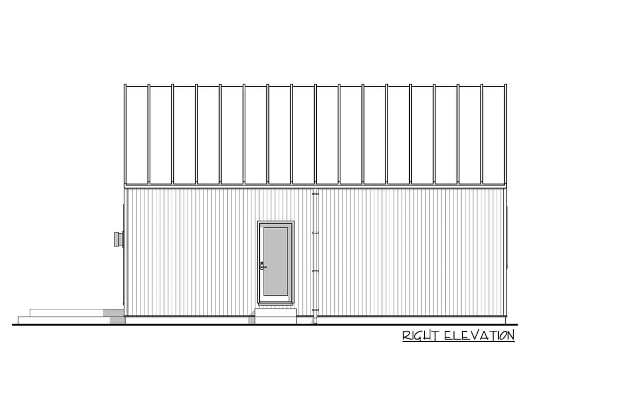 Plan 677007NWL: Simple Contemporary House Plan with 8'-Deep Open Deck - Image #8 - Contemporary, Ranch, Vacation