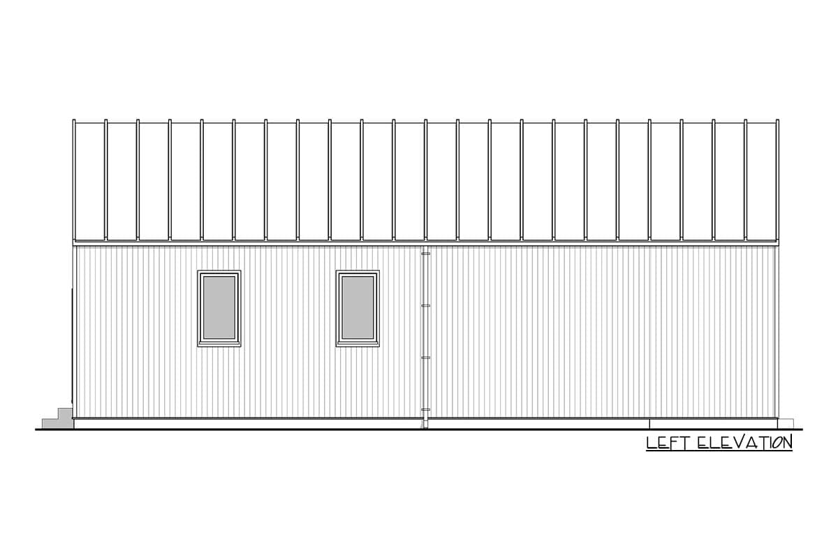 Plan 677008NWL: 900 Square Foot Contemporary 2 Bed House Plan with Indoor-Outdoor Living - Image #6 - Contemporary, European, Modern, Northwest, Ranch, Rustic, Vacation