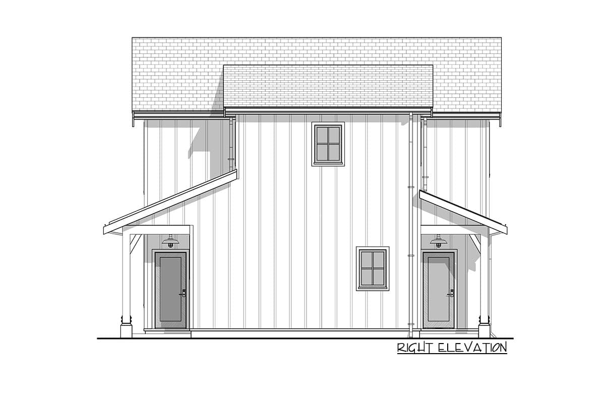 Plan 677011NWL:  Compact New American House Plan - 900 Sq Ft - Image #9 - Country, Craftsman, New American, Northwest
