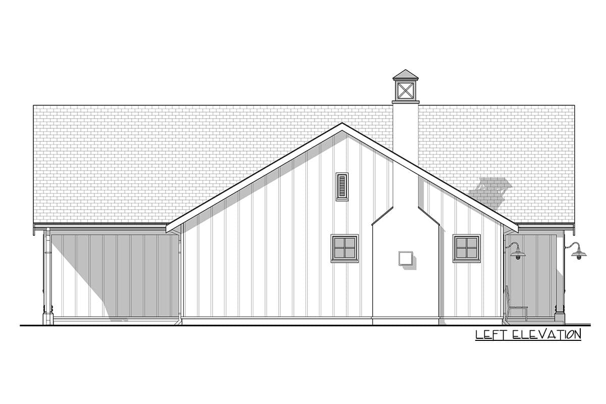 Plan 677015NWL: Simple Yet Sophisticated Modern Farmhouse Design with 2 Bedrooms - Image #6 - Modern Farmhouse, New American, Ranch