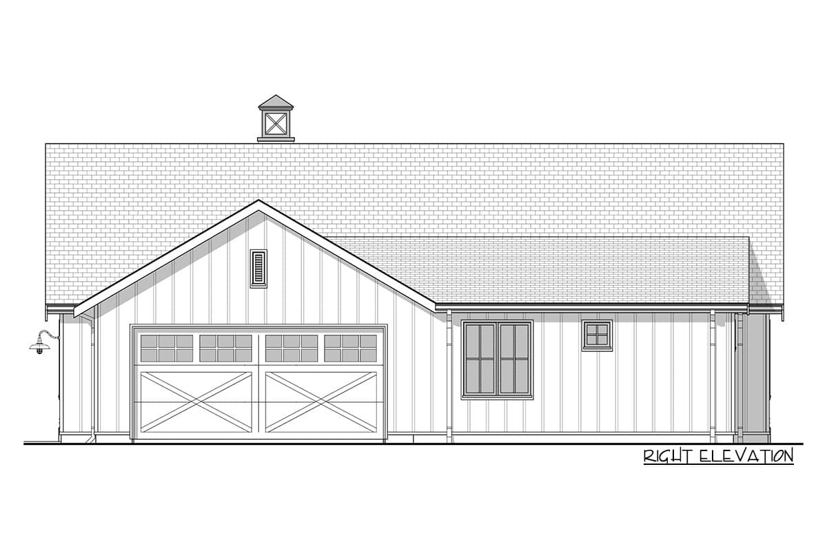 Plan 677015NWL: Simple Yet Sophisticated Modern Farmhouse Design with 2 Bedrooms - Image #8 - Modern Farmhouse, New American, Ranch
