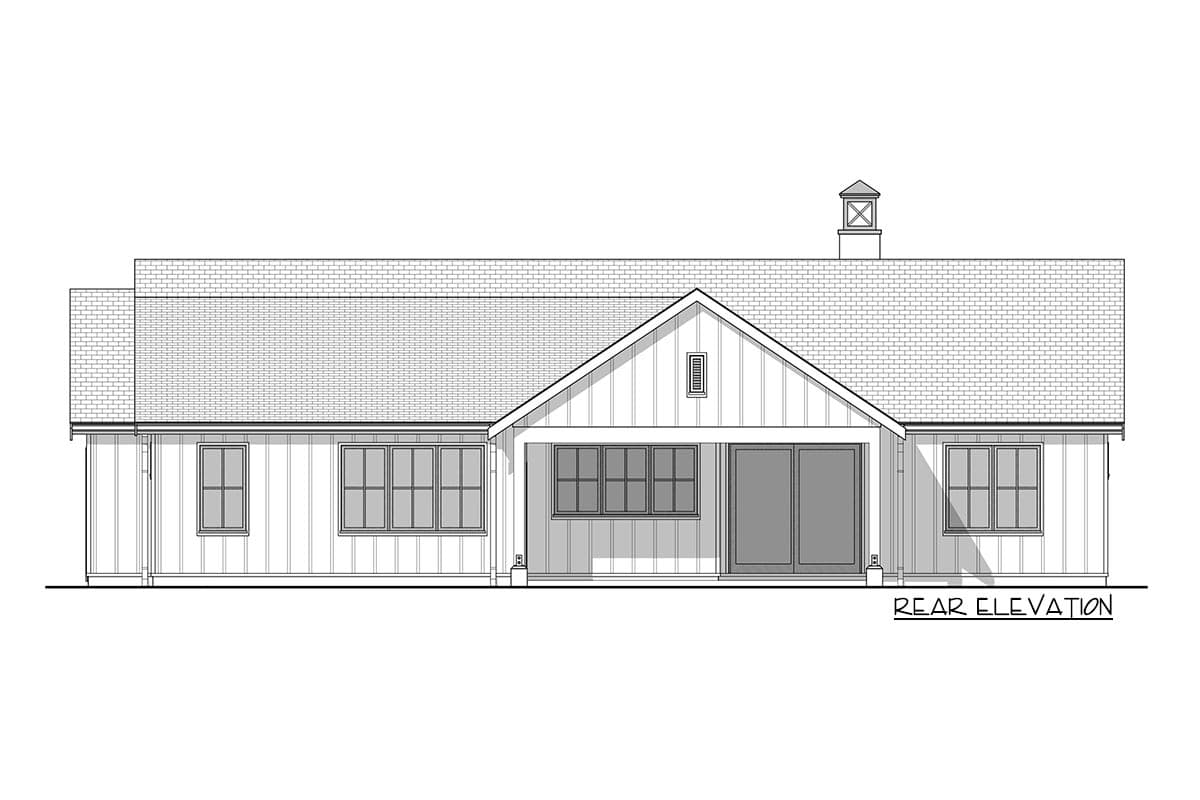 Plan 677021NWL: Modern Farmhouse Plan with 3 Beds and a 2-Car Side-Entry Garage - 1626 Sq Ft - Image #4 - Country, Modern Farmhouse, New American, Northwest, Ranch, Traditional