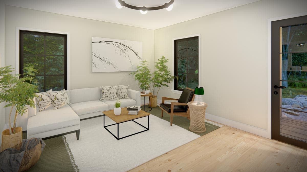 Plan 865001SHW: 1200 Square Foot Hipped Roof Cottage House Plan - Architectural Designs - Image #7 - Cottage, Southern, Traditional