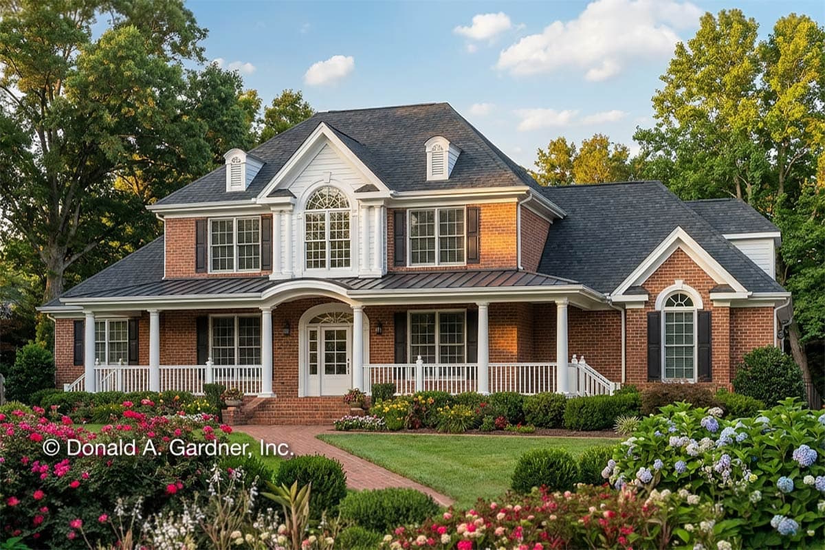 Plan 444083GDN: Traditional Country Home Plan with Main-floor Master Bedroom - Image #1 - Country, Traditional