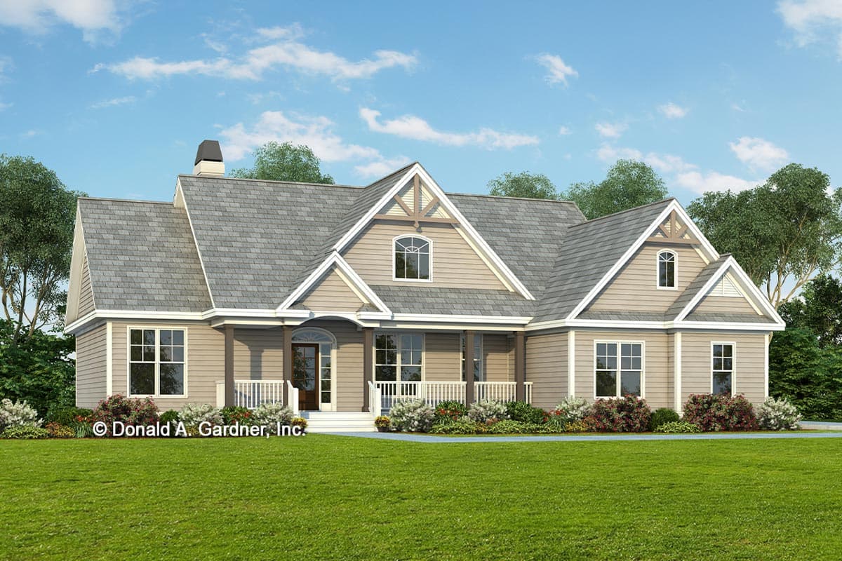 Plan 444092GDN: Split Bedroom Economical 3 Bed Country Ranch Home Plan with Bonus Expansion - Image #5 - Country, Craftsman, Ranch