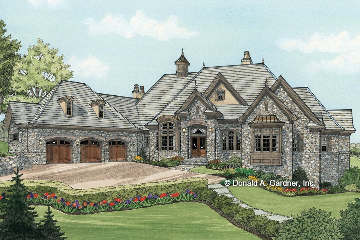 Plan 444095GDN: Luxury European House Plan with Bonus Room above Garage - Image #24 - Coastal, European, French Country, Southern