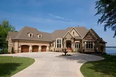 Luxury European House Plan with Bonus Room above Garage