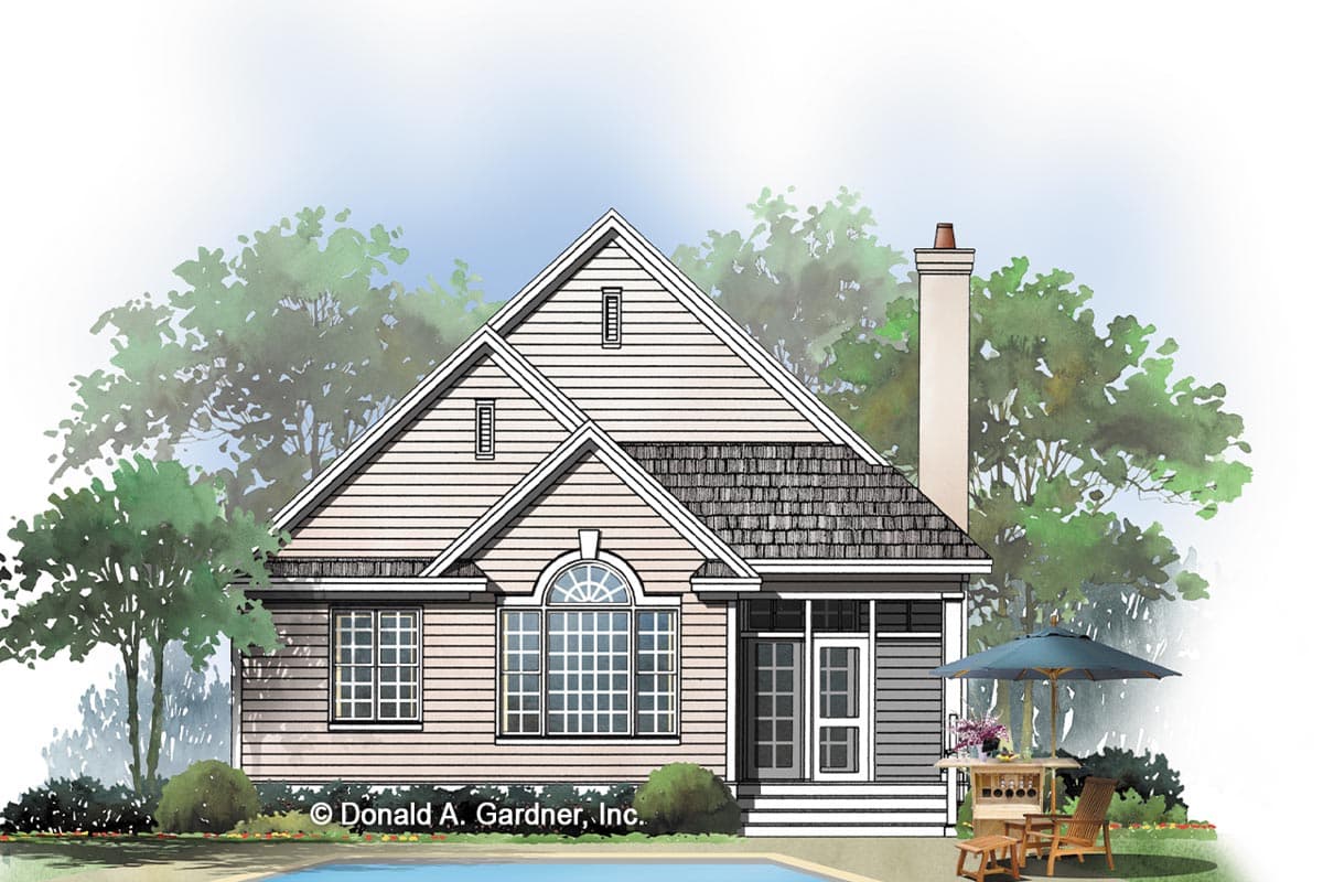 Plan 444099GDN: 34' Wide House Plan with Flex Room and a Vaulted Great Room - Image #11 - Country, Southern, Traditional