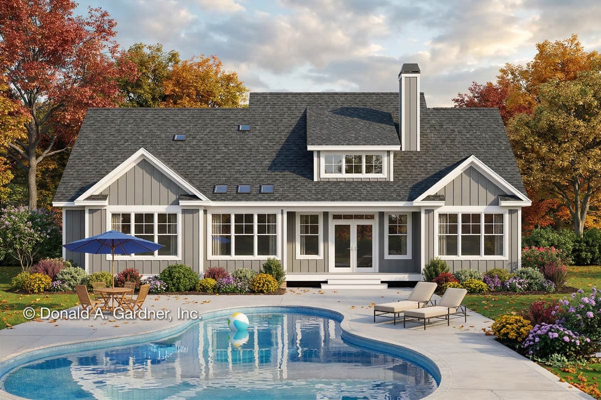 Plan 444100GDN: Family-friendly New American Home Plan with Main-floor Master Bedroom - Image #2 - Country, New American