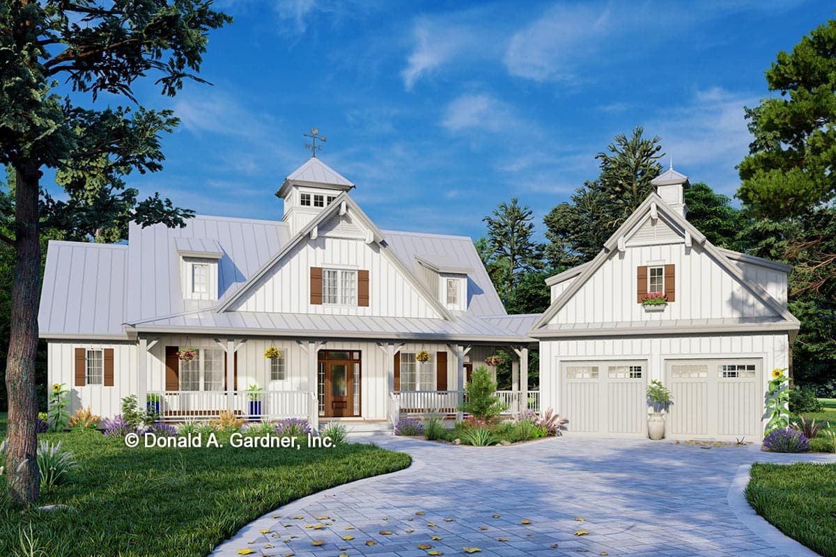 Plan 444106GDN: Modern Farmhouse Plan with 2 Floors and an Angled 2-Car Garage - 2456 Sq Ft - Image #17 - Country, Craftsman, Farmhouse, Modern Farmhouse, Southern