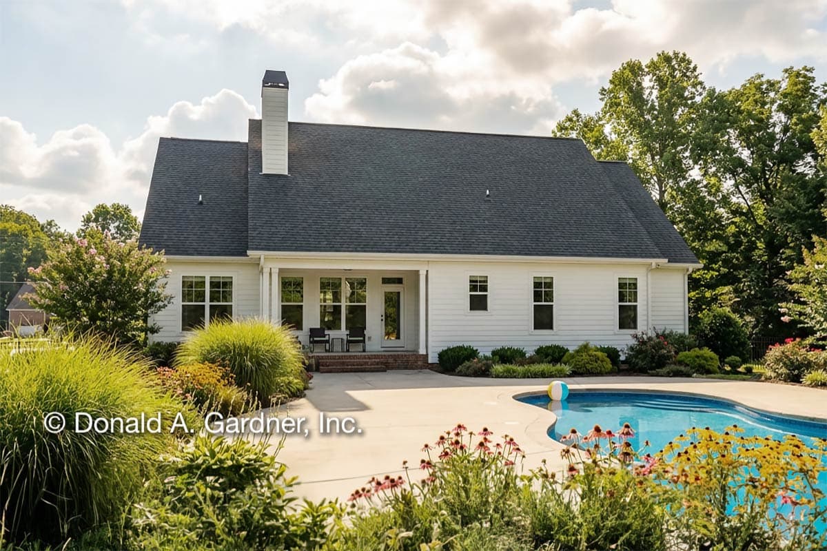 Plan 444117GDN: Modern Farmhouse Plan Just Under 1500 Square Feet - Image #2 - Country, Farmhouse, Modern Farmhouse, New American