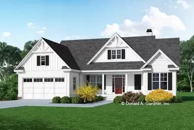 Modern Farmhouse Plan Just Under 1500 Square Feet