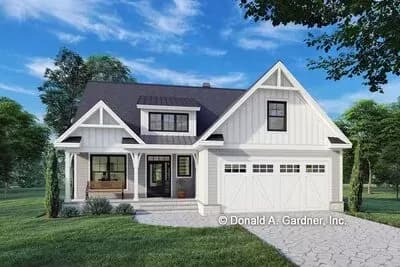 New American Cottage with a Home Office and 2-Story Great Room - 2176 Sq Ft