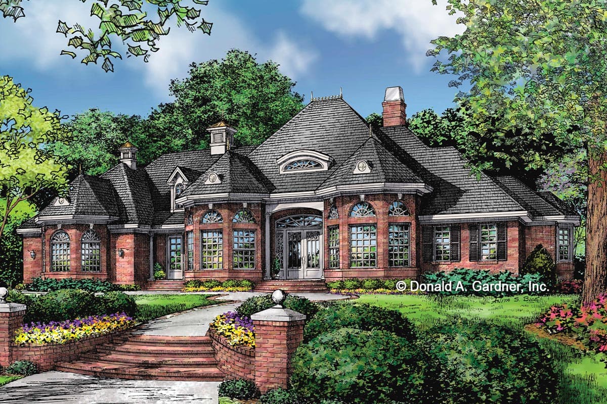 Plan 444162GDN: European Ranch Plan with Split-bed Layout and Bonus Room - Image #18 - European, Ranch, Southern