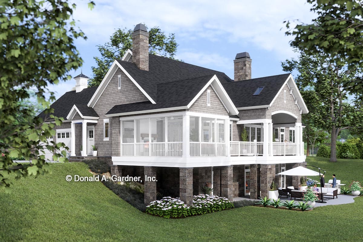 Plan 444168GDN: Mountain Craftsman Plan with a Walkout Basement and an Elevator - Image #6 - Craftsman, Mountain, Shingle