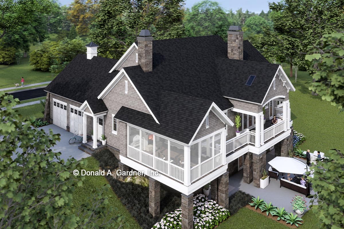 Plan 444168GDN: Mountain Craftsman Plan with a Walkout Basement and an Elevator - Image #8 - Craftsman, Mountain, Shingle