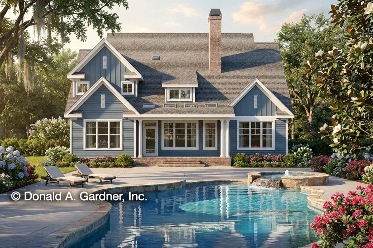 Plan 444171GDN: 2-Story Modern Farmhouse Plan with Main Level Master Bedroom - Image #2 - Country, Craftsman, Modern Farmhouse, New American, Traditional