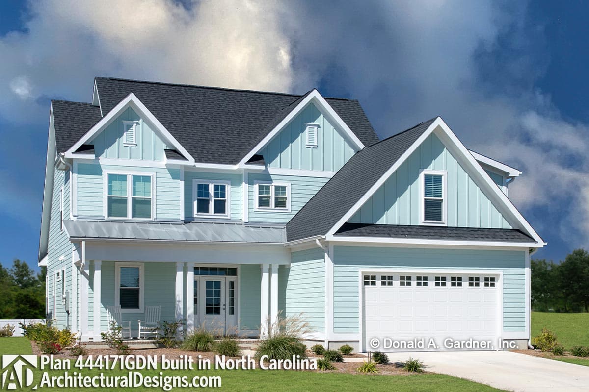 build gallery item - Modern Farmhouse Plan 444171GDN Comes to Life in North Carolina