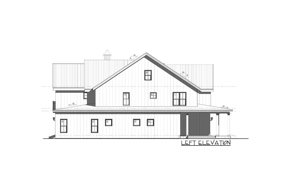 Plan 46453LA: Modern Farmhouse Plan with 4 Bedrooms, 2 Story Family Room and Bonus Over Garage - Image #5 - Country, Farmhouse, Modern Farmhouse