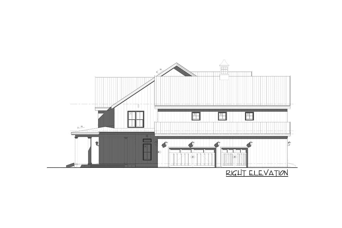 Plan 46453LA: Modern Farmhouse Plan with 4 Bedrooms, 2 Story Family Room and Bonus Over Garage - Image #8 - Country, Farmhouse, Modern Farmhouse