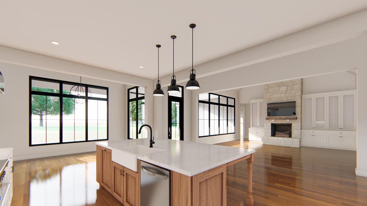 Plan 915048CHP: Exclusive Split Bedroom New American House Plan - Image #9 - Country, Modern Farmhouse, New American, Ranch