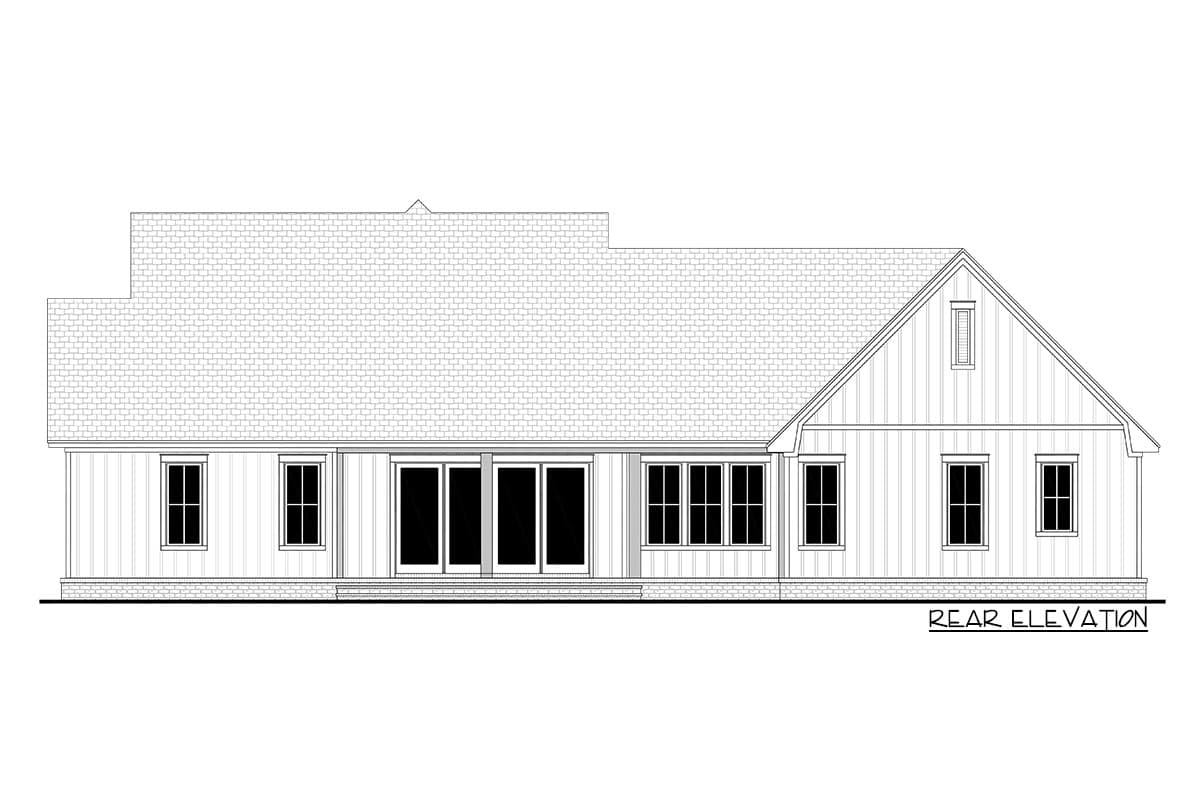 Plan 51881HZ: New American-Style Modern Farmhouse with Home Office and Bonus Above the Garage - 2781 Sq Ft - Image #16 - Country, Craftsman, Modern Farmhouse, New American