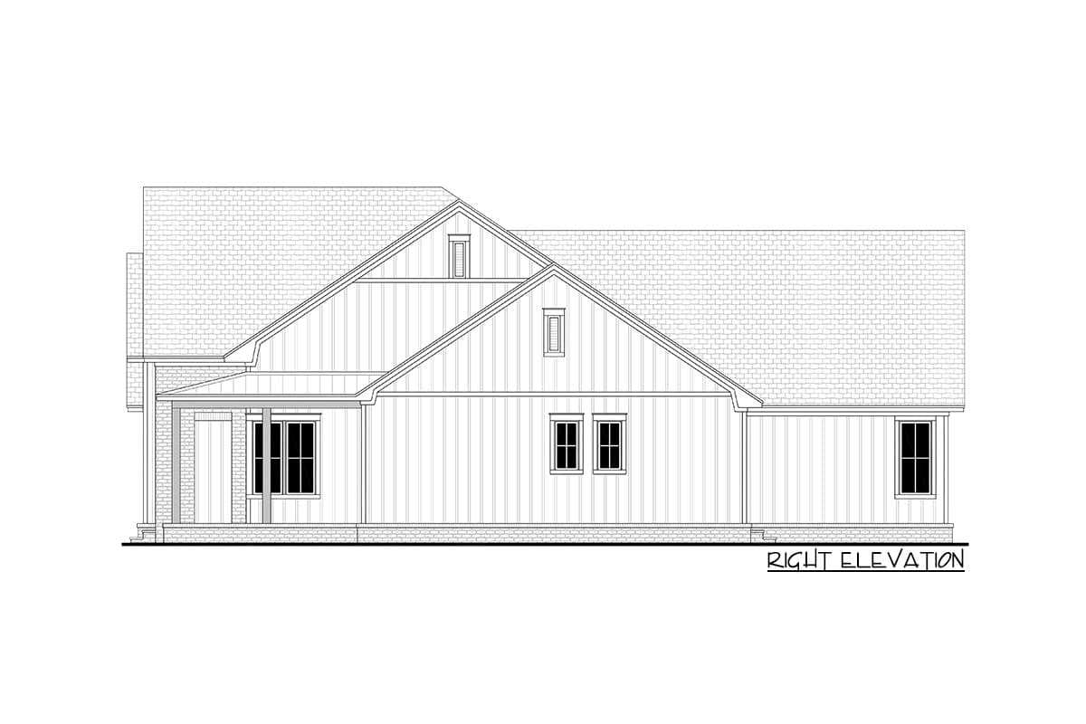 Plan 51881HZ: New American-Style Modern Farmhouse with Home Office and Bonus Above the Garage - 2781 Sq Ft - Image #17 - Country, Craftsman, Modern Farmhouse, New American