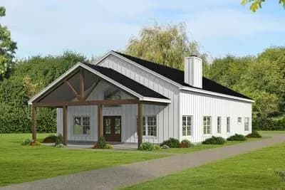 4-Bed Barndominium with Loft and 3-Car Garage