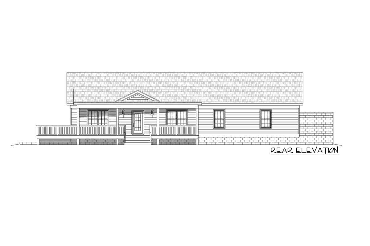 Plan 68889VR: Multi-family Country Home Plan with Two Full Kitchens - Image #5 - Country, Mountain, Ranch, Rustic, Southern, Traditional