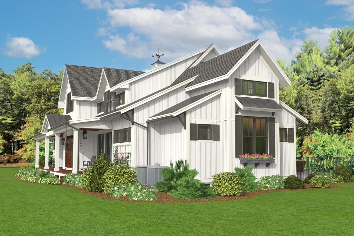 Plan 654013KNA: 5 Bed Modern Farmhouse with 2 Story Great Room and Deep Porches Front and Back - Image #8 - Country, Farmhouse, Modern Farmhouse, New American
