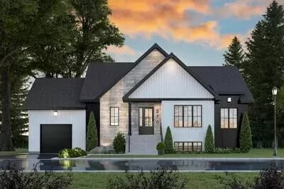 One-level New American Home Plan with Open-concept Living Space