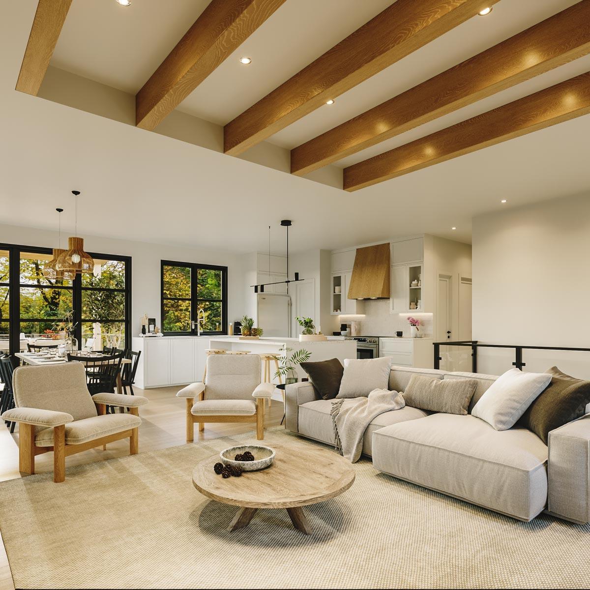 Plan 22625DR: 4-Bed Scandinavian-Style Contemporary Cottage - 2630 Sq Ft - Image #4 - Contemporary, Cottage, Modern, New American, Scandinavian