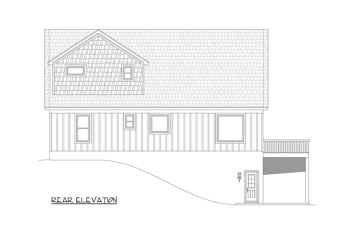 Plan 68892VR: Two-Story Mountain House Plan with Vaulted Master Loft and Tandem Drive-Under Garage - Image #4 - Contemporary, Country, Craftsman, Mountain, Rustic