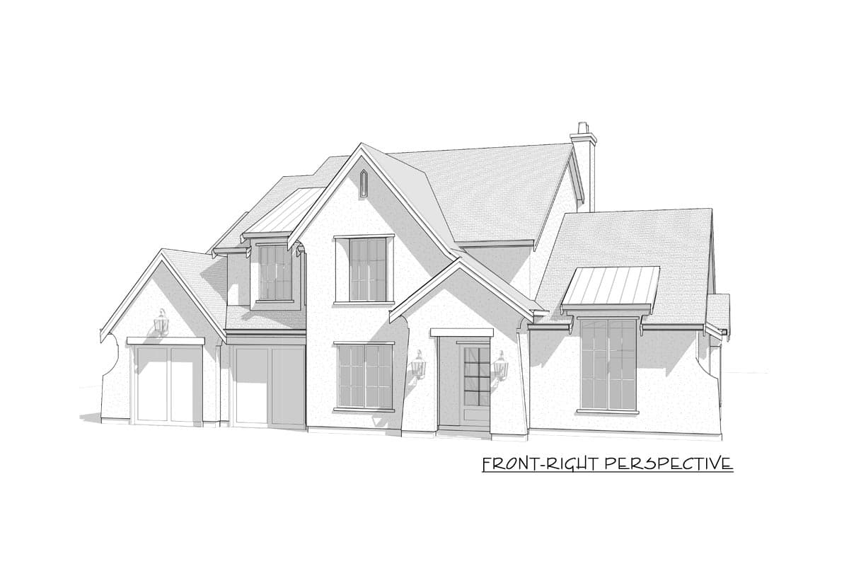 Plan 270045AF: 4 Bed Transitional House Plan with Vaulted Spaces Indoors and Out - 3402 Sq Ft - Image #24 - Contemporary, Country, European, Traditional, Transitional