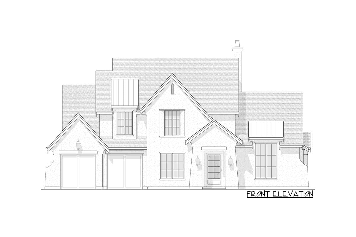 Plan 270045AF: 4 Bed Transitional House Plan with Vaulted Spaces Indoors and Out - 3402 Sq Ft - Image #23 - Contemporary, Country, European, Traditional, Transitional