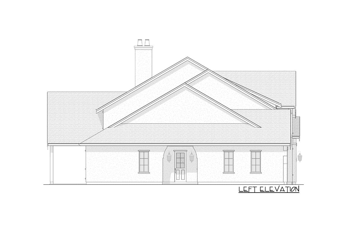 Plan 270045AF: 4 Bed Transitional House Plan with Vaulted Spaces Indoors and Out - 3402 Sq Ft - Image #25 - Contemporary, Country, European, Traditional, Transitional