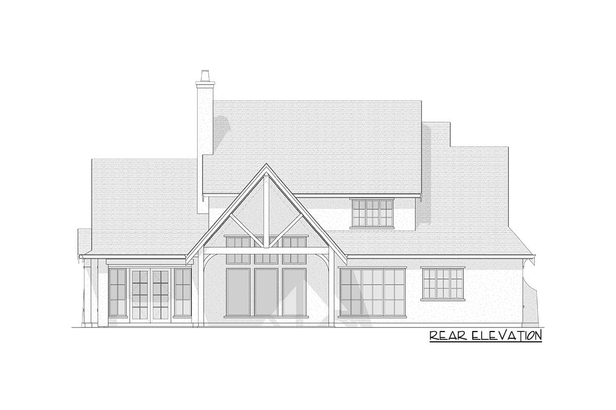 Plan 270045AF: 4 Bed Transitional House Plan with Vaulted Spaces Indoors and Out - 3402 Sq Ft - Image #26 - Contemporary, Country, European, Traditional, Transitional