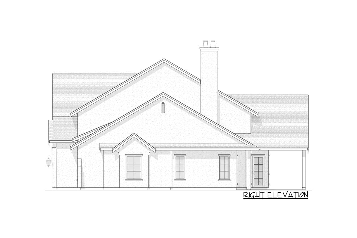 Plan 270045AF: 4 Bed Transitional House Plan with Vaulted Spaces Indoors and Out - 3402 Sq Ft - Image #28 - Contemporary, Country, European, Traditional, Transitional