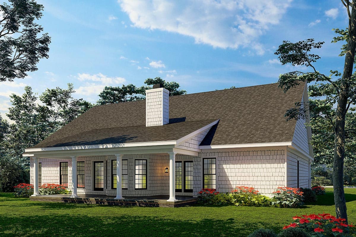 Plan 70722MK: New American Ranch Home Plan with a Shingled Exterior - 2286 Sq Ft - Image #4 - Cottage, Country, Farmhouse, Traditional