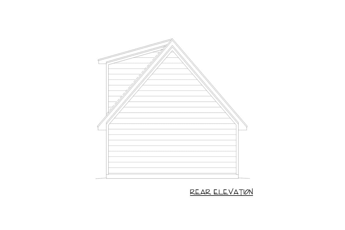 Plan 68894VR: Simple Detached Garage with Multi-purpose Loft Above - Image #4 - Traditional