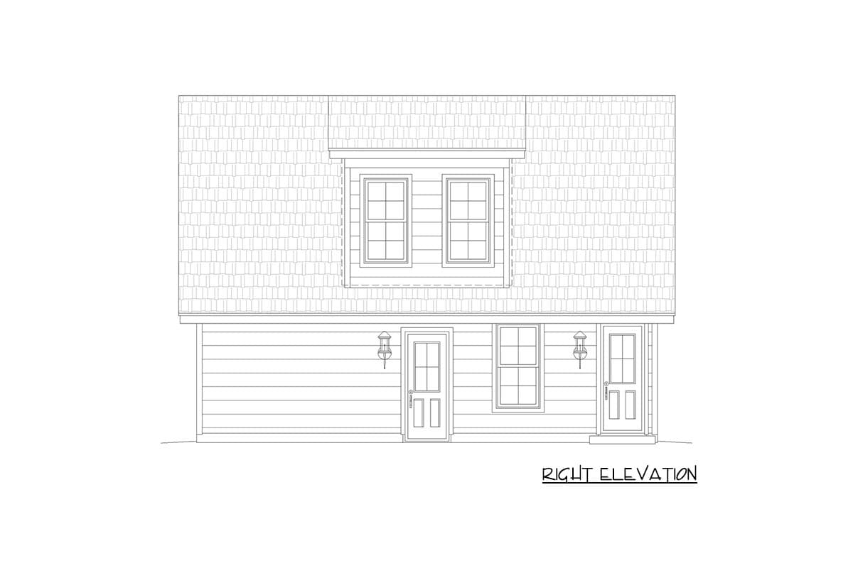 Plan 68894VR: Simple Detached Garage with Multi-purpose Loft Above - Image #5 - Traditional