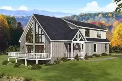 Cost-to-Build Report for Plan 68895VR: Mountain Home Plan with Huge ...