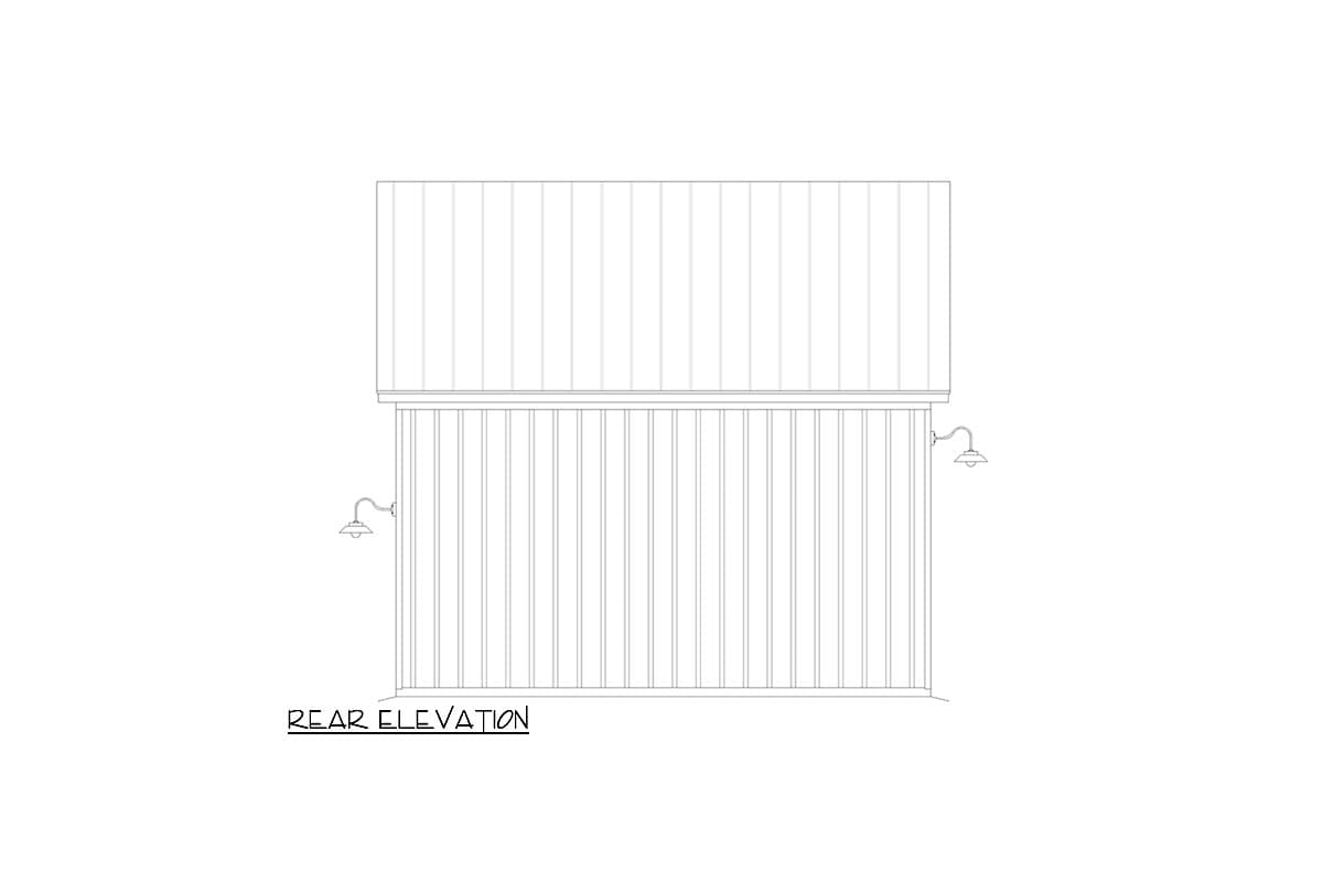 Plan 68899VR: Barn-like Outbuilding with Loft Above - Image #4 - Country, Farmhouse, Rustic, Traditional