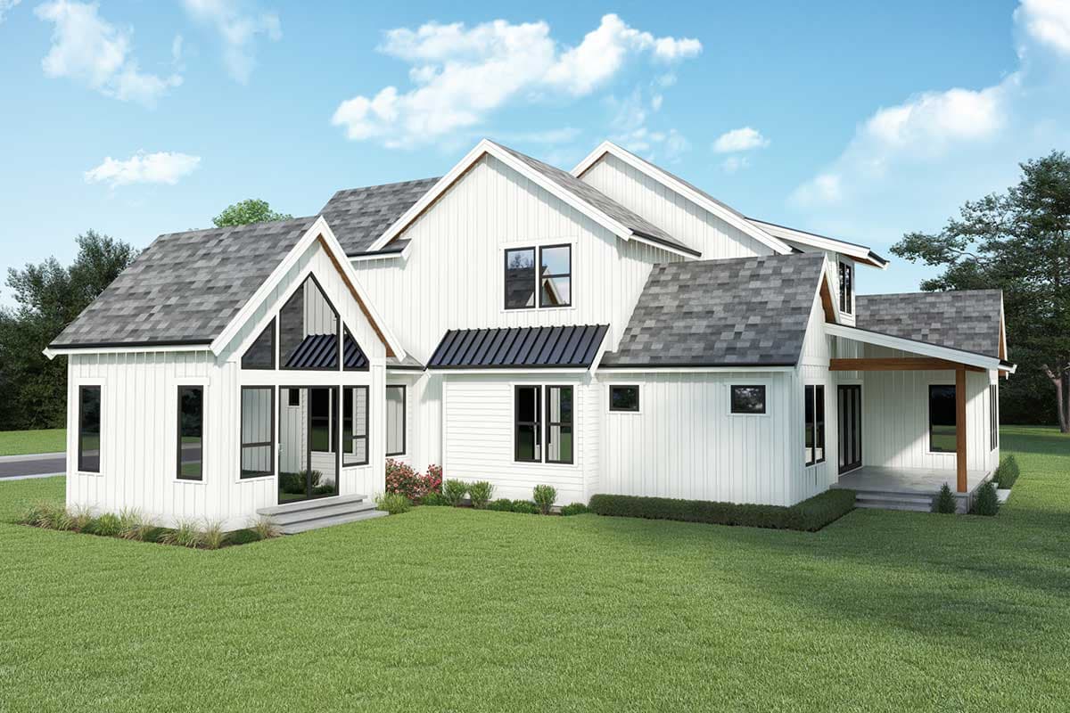 Plan 280154JWD: 2-Story Modern Farmhouse with Office and Hearth Room - Image #7 - Country, Craftsman, Modern Farmhouse, New American, Northwest