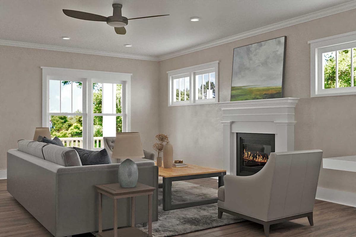 Plan 50199PH: Traditional Country Home Plan with Finished Attic and Optional Basement - Image #4 - Country, Traditional